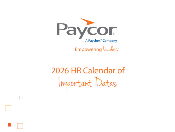 2026 HR Calendar of Important Dates